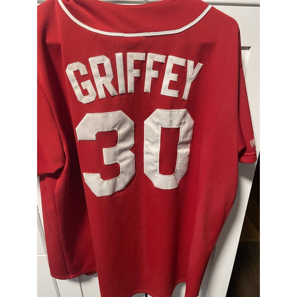 Vintage Ken Griffey Sr. Cincinnati Reds Jersey Men L Throwback Red #30 Majestic